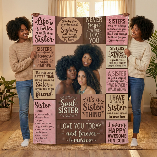 Custom Photo & Quotes Blanket: Connect Hearts While Miles Apart