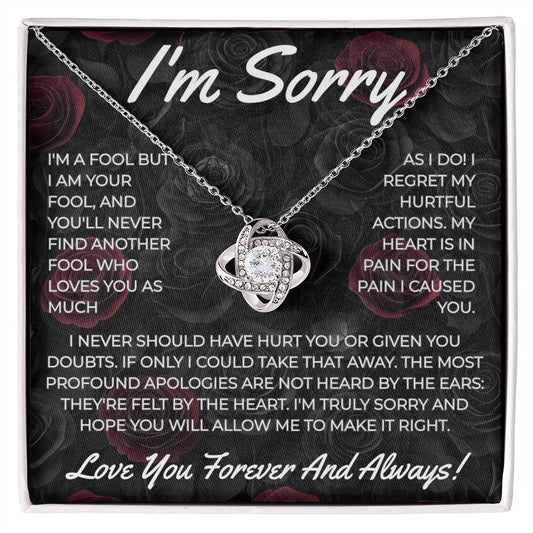 Apology Gift| Love Knot Necklace | A Gift of Forgiveness and Forever Love