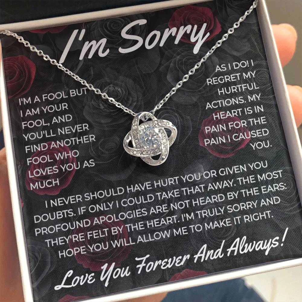 Apology Gift| Love Knot Necklace | A Gift of Forgiveness and Forever Love