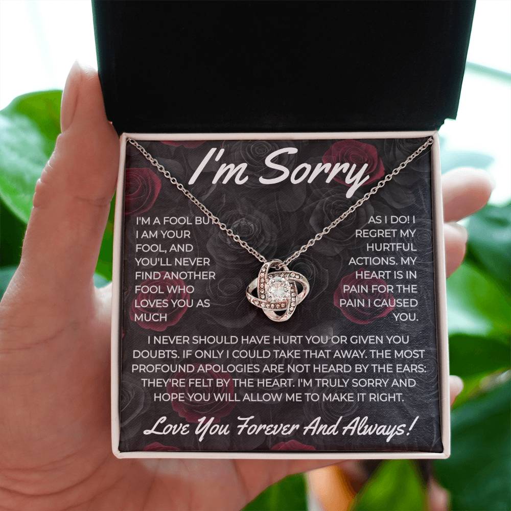 Apology Gift| Love Knot Necklace | A Gift of Forgiveness and Forever Love