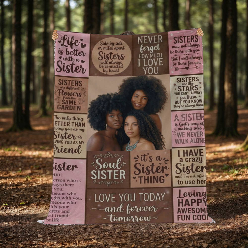 Custom Photo & Quotes Blanket: Connect Hearts While Miles Apart