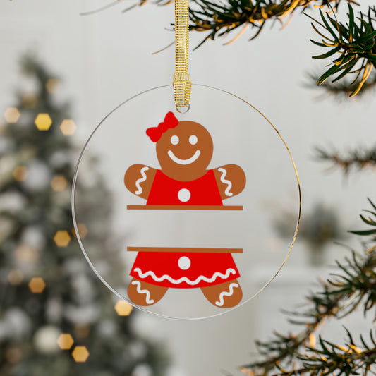 Customized Gingerbread Girl Acrylic Ornament