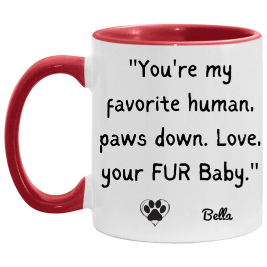 My Favorite Human 11oz Accent Mug