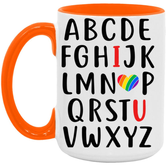 ABC I Love U Pride Accent Mug 15oz - Design  2