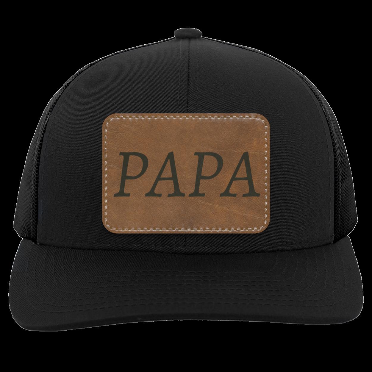 Leather-PAPA Patch Hat