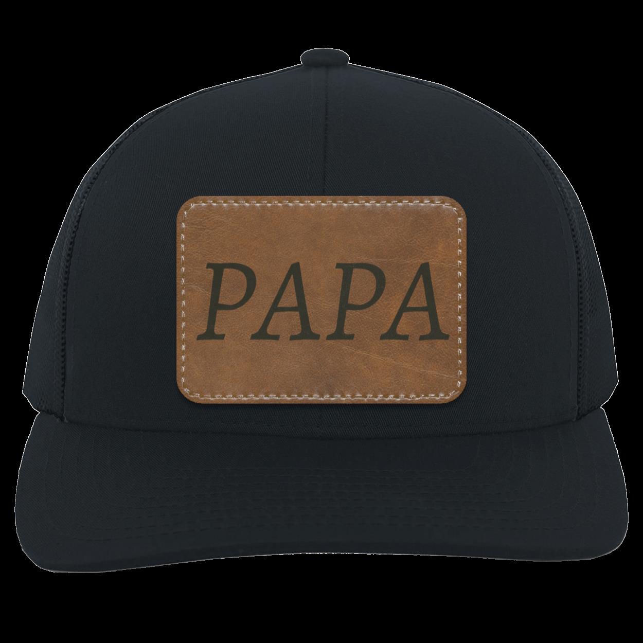 Leather-PAPA Patch Hat
