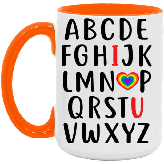 ABC I Love U Pride Accent Mug 15oz - Design  3