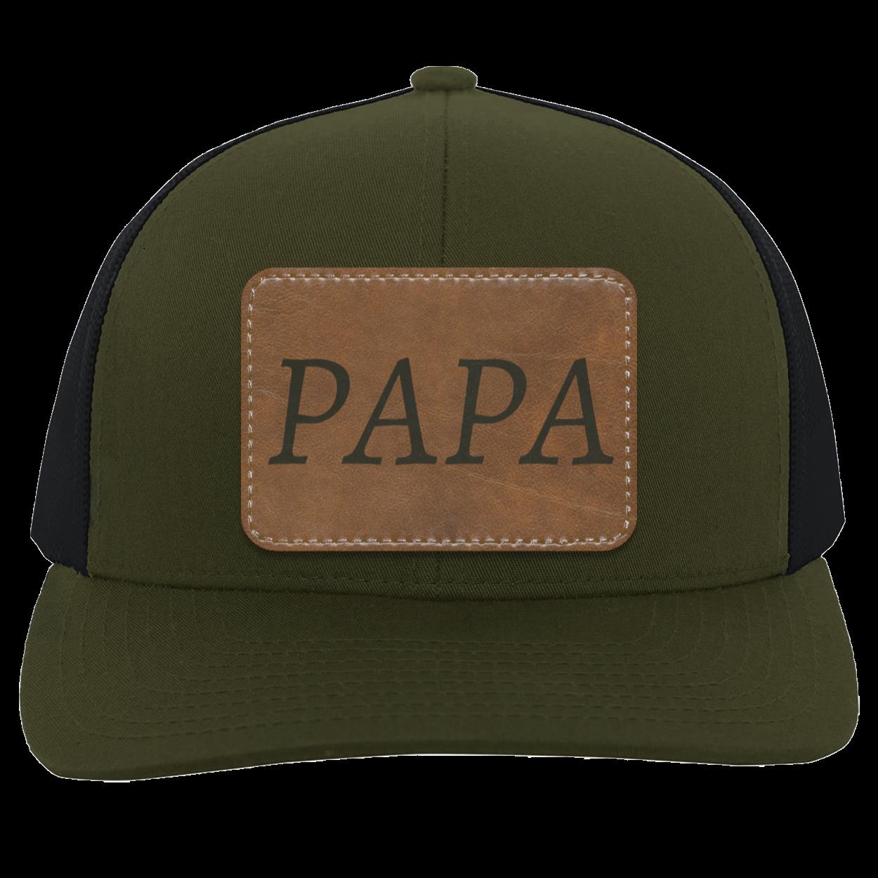 Leather-PAPA Patch Hat