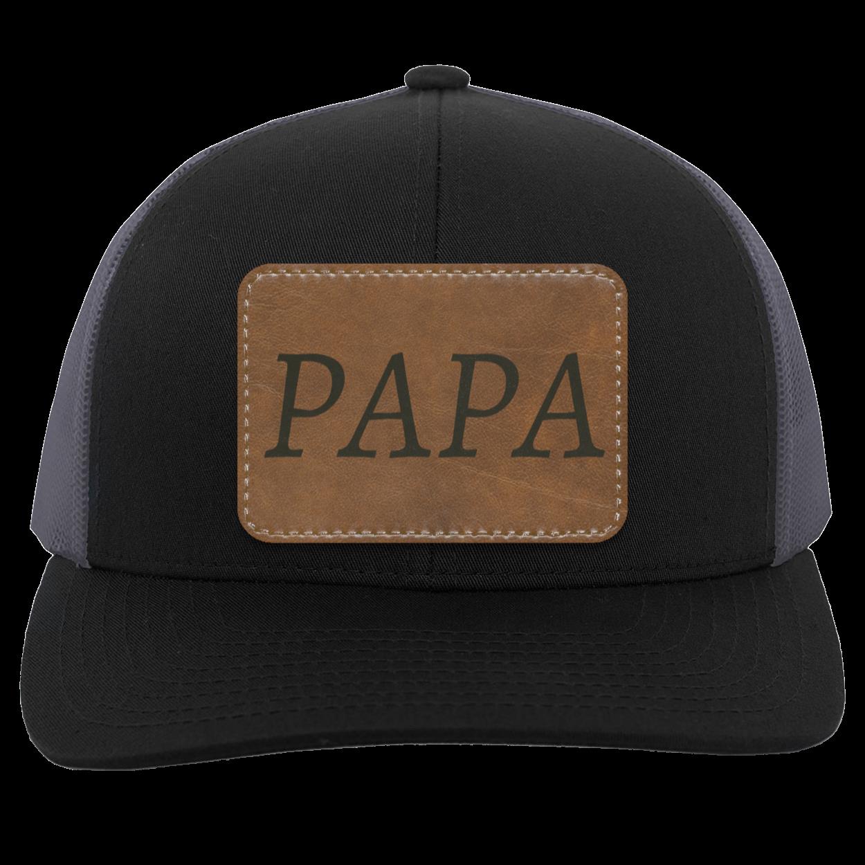 Leather-PAPA Patch Hat