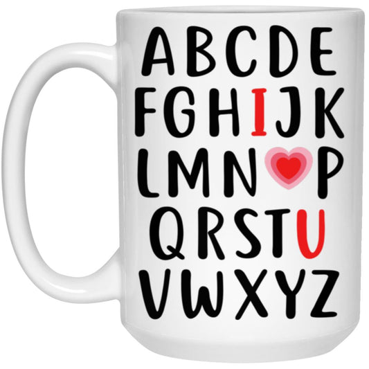 ABC I Love U Mug- W 15oz