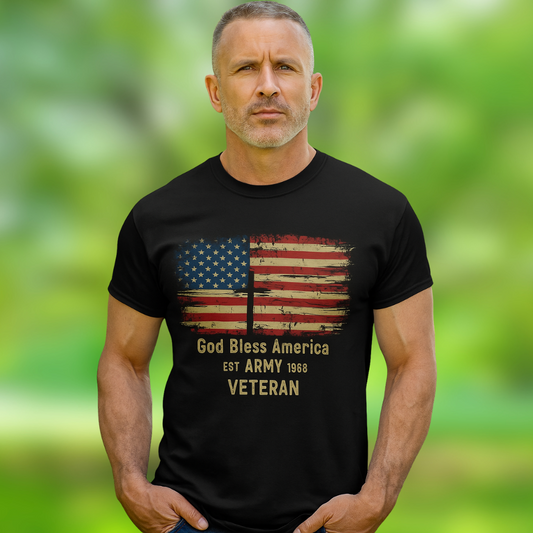 Bless Our Soldiers/Veterans Personalized Tee Gift
