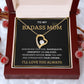 To My Bada** Mom-Forever Love Necklace (black)