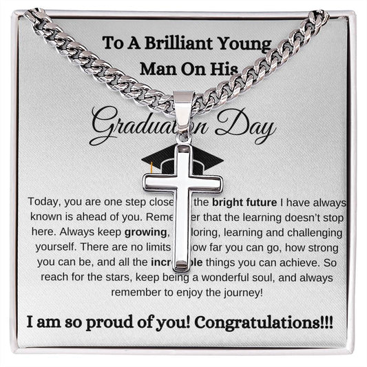 Brilliant Young Graduate Personalized Cross