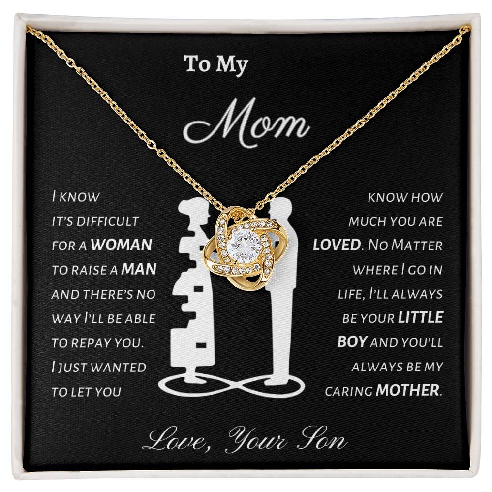 To Mom |  From Son |  Silhouette |  Love Knot Necklace