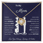 Personalized Pieces of Me  To Mom From Son Love Knot Necklace Blue