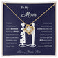 To Mom |  From Son |  Silhouette |  Love Knot Necklace |  Blue