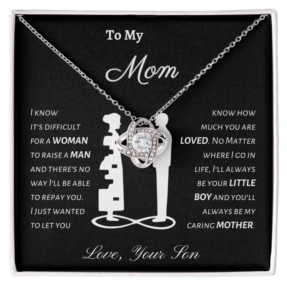 To Mom |  From Son |  Silhouette |  Love Knot Necklace