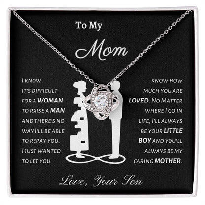 To Mom |  From Son |  Silhouette |  Love Knot Necklace