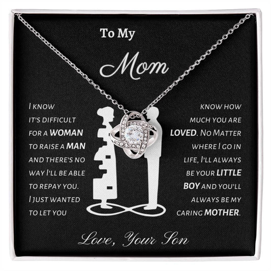 To Mom |  From Son |  Silhouette |  Love Knot Necklace