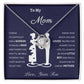 To Mom |  From Son |  Silhouette |  Love Knot Necklace |  Blue