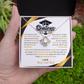 Graduation Gift Love Knot Necklace Necklace "In Every Step You Take, We're Always with You"