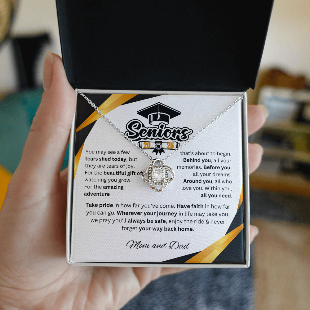 Graduation Love Knot Necklace Necklace "In Every Step You Take, We're Always with You" Gift