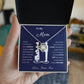 To Mom |  From Son |  Silhouette |  Love Knot Necklace |  Blue