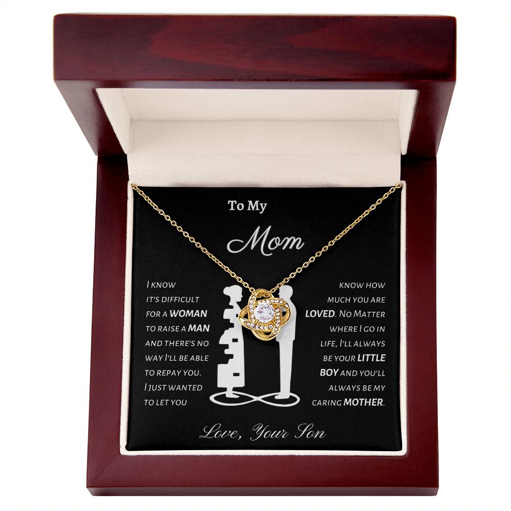 To Mom |  From Son |  Silhouette |  Love Knot Necklace