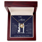 Personalized Pieces of Me  To Mom From Son Love Knot Necklace Blue