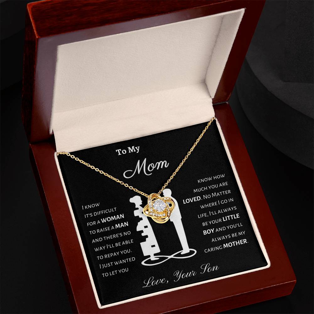 To Mom |  From Son |  Silhouette |  Love Knot Necklace