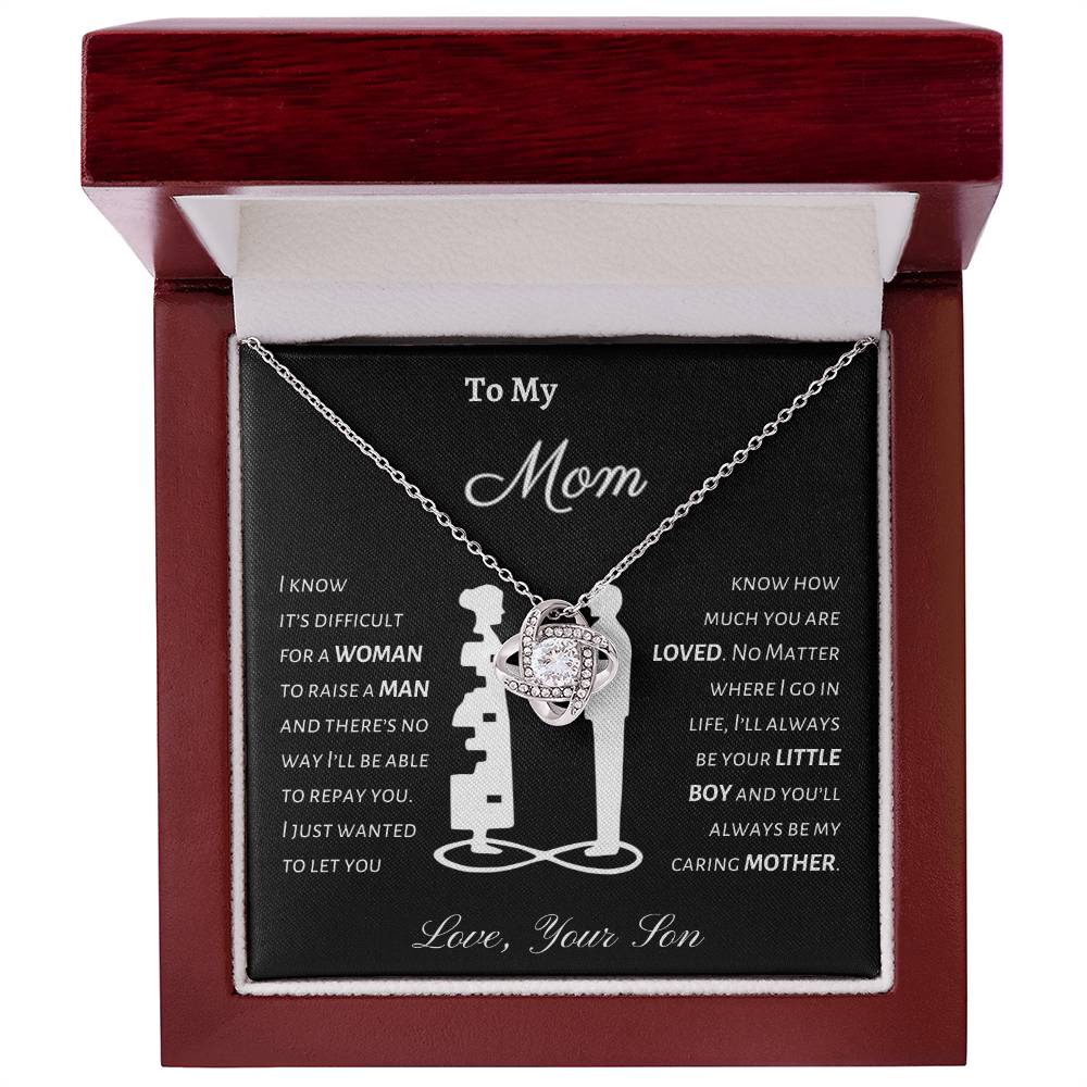To Mom |  From Son |  Silhouette |  Love Knot Necklace