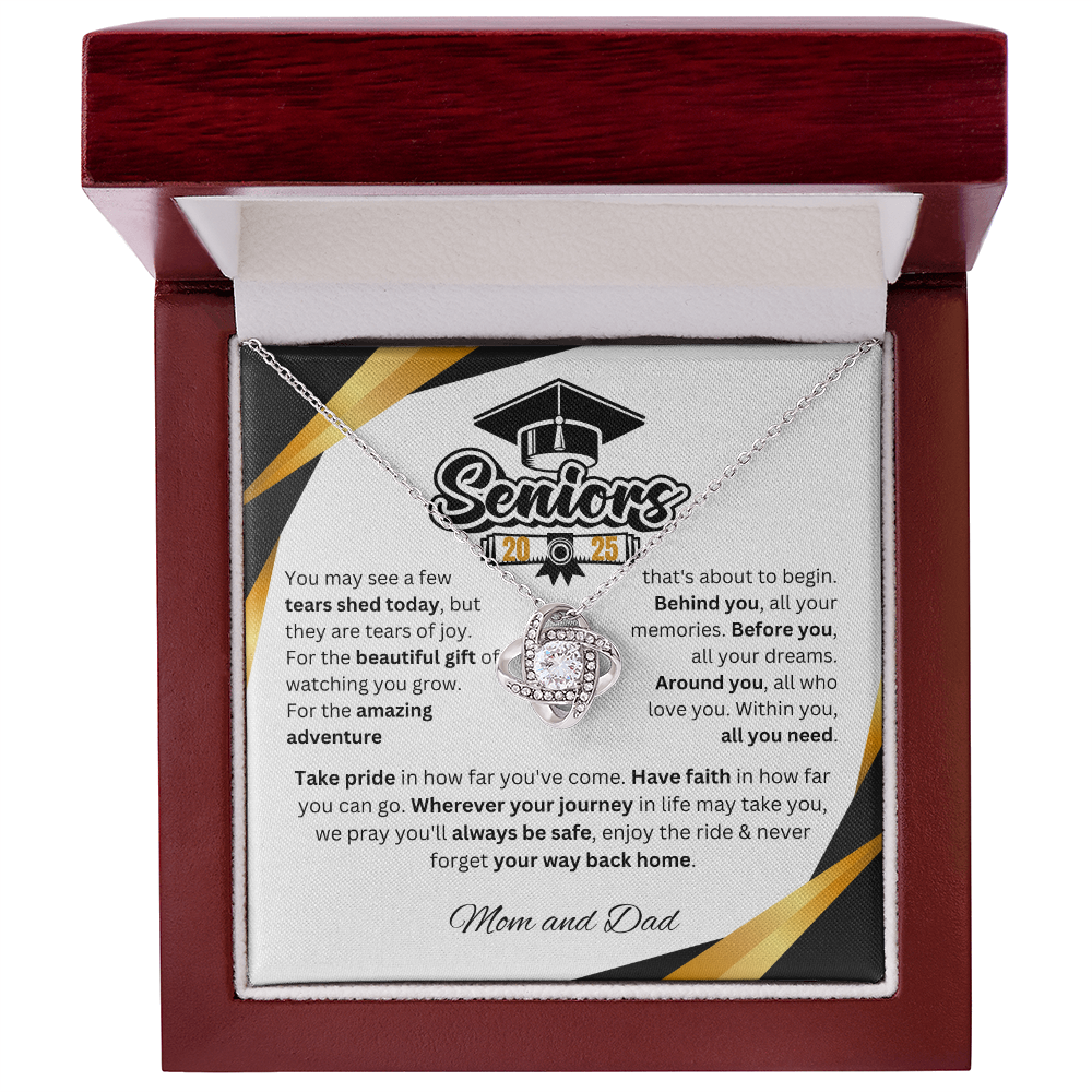 Graduation Love Knot Necklace Necklace "In Every Step You Take, We're Always with You" Gift