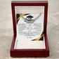 Personalized Graduation Gift Cuban Link Chain w/ Artisan Cross "In Every Step You Take, We're Always with You"