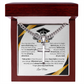Personalized Graduation Gift Cuban Link Chain w/ Artisan Cross "In Every Step You Take, We're Always with You"