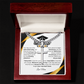 Personalized Graduation Gift Cuban Link Chain w/ Artisan Cross "In Every Step You Take, We're Always with You"