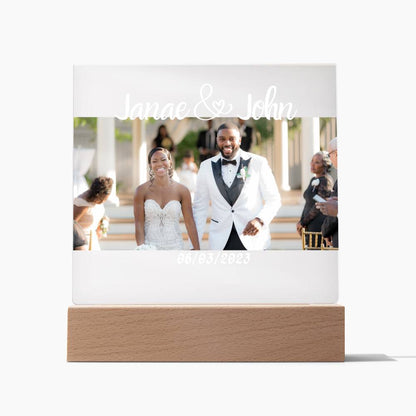 Personalized Square Acrylic Plaque  | Wedding | Anniversary | Baby | College