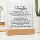 To My Beautiful Daughter  |   Most Beautiful  Chapter  |  Acrylic Plaque