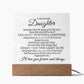 To My Beautiful Daughter  |   Most Beautiful  Chapter  |  Acrylic Plaque