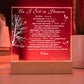 "Mother's Eternal Embrace: As I Sit in Heaven" Cardinal Plaque