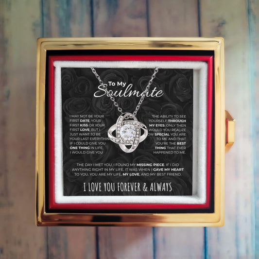 Rose Box |  To my Soulmate | Your Last Everything | Love Knot Necklace