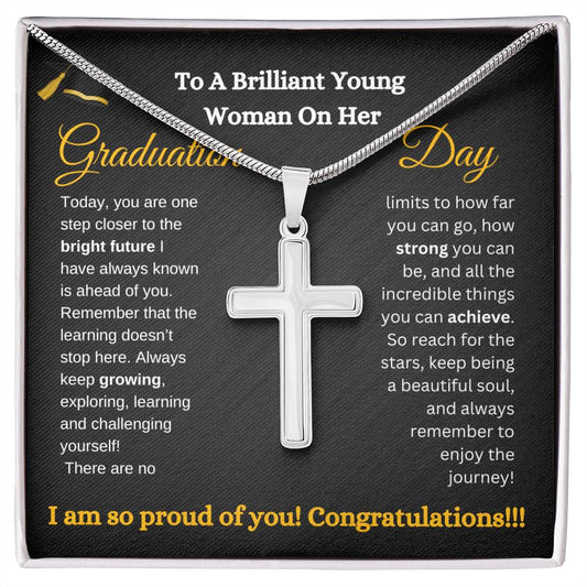 Brilliant Young Woman  Graduation Forever Love Necklace Black