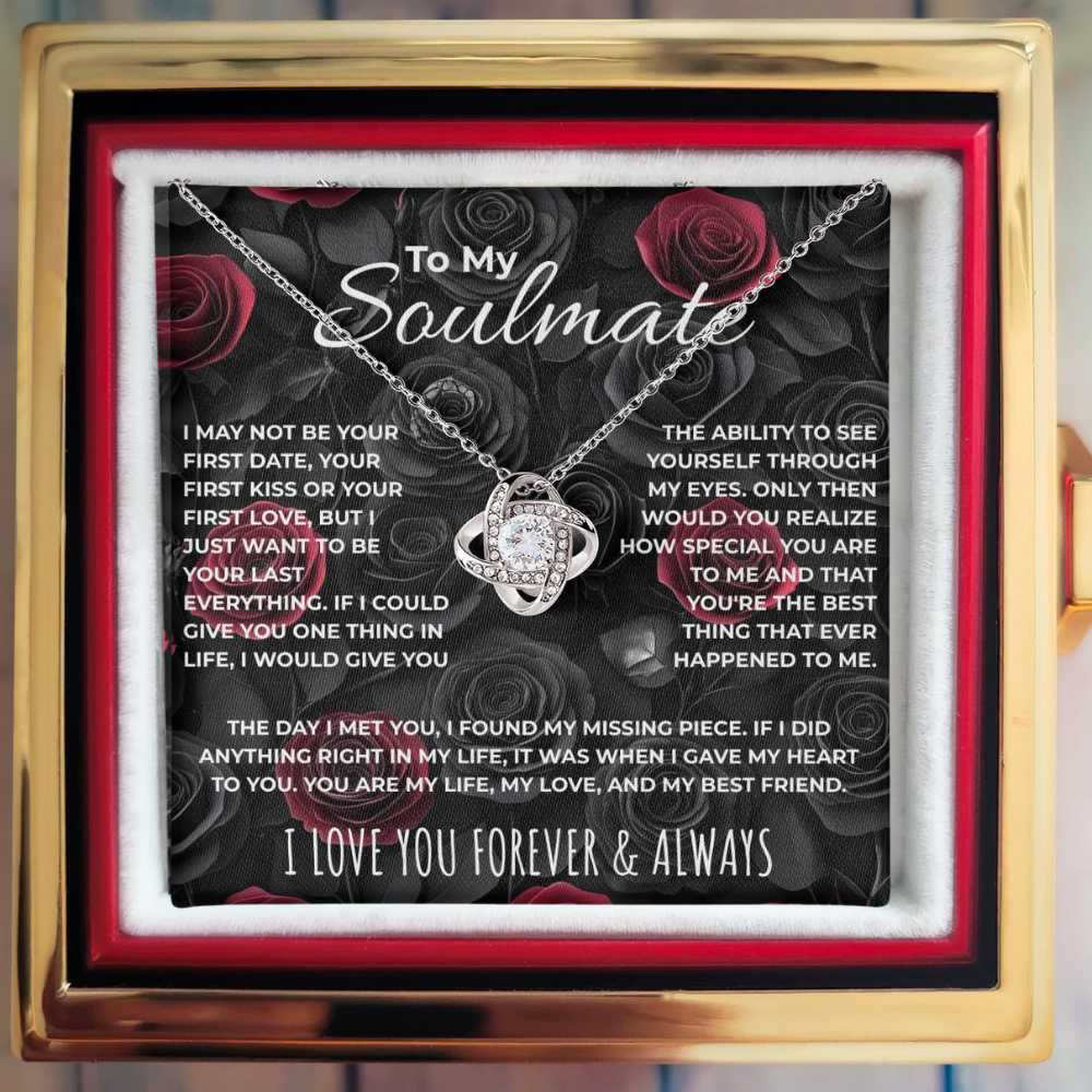 Personalized Soulmate | I love you forever  |  Spinning Rose Box