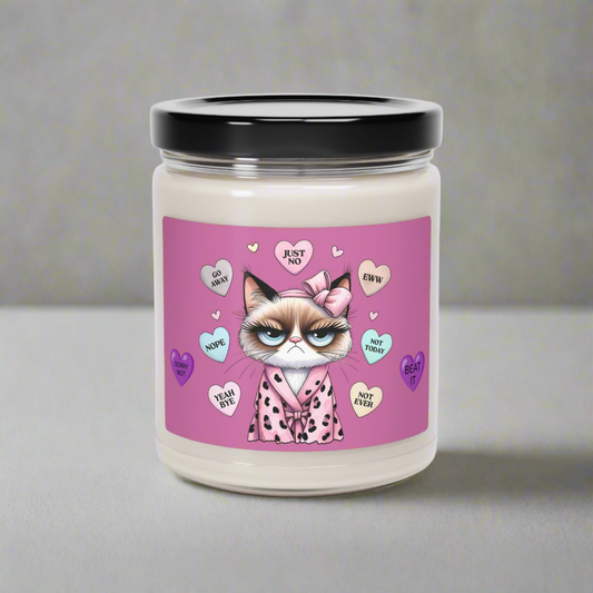 Anti- V Day IDC Kitty Scented Soy Candle, 9oz