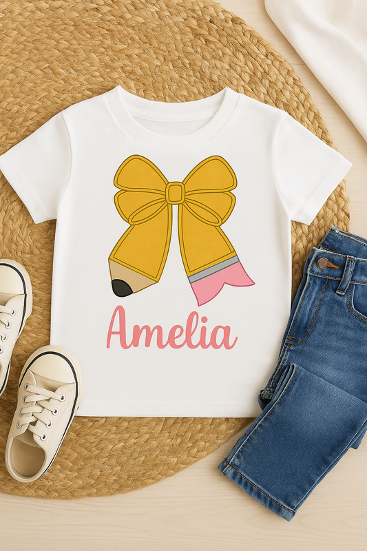 Bella + Canvas Pencil Perfect: Personalized Back-to-School Tee