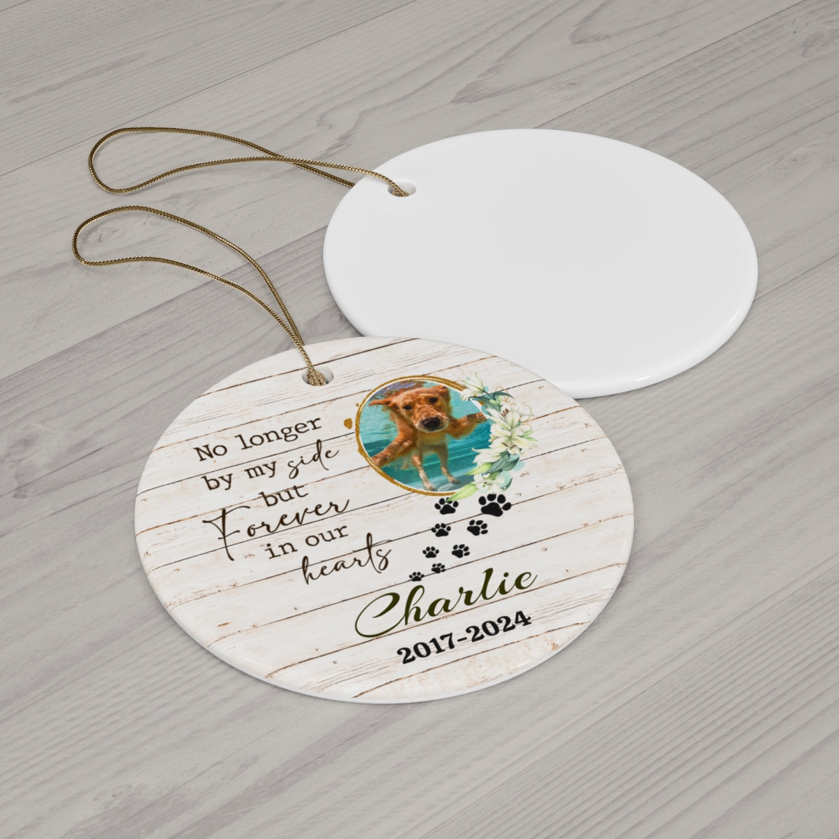 Personalized Pet Memorial Ceramic Ornament