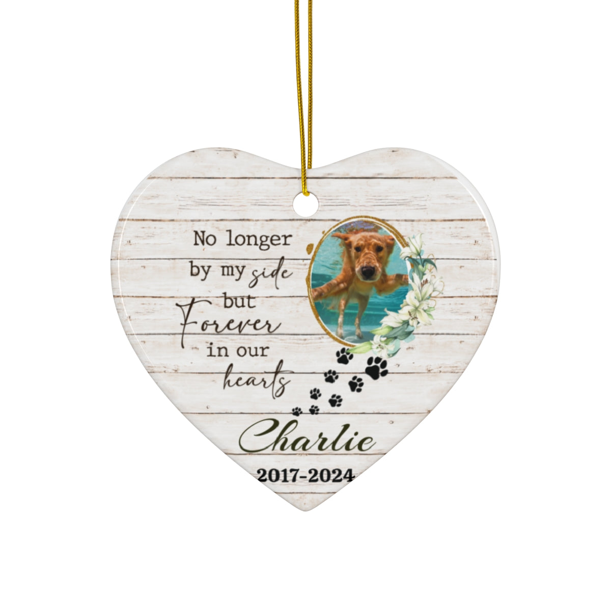 Personalized Pet Memorial Ceramic Ornament
