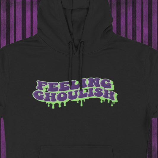 🎃 Feeling Ghoulish Hoodie – Faux Embroidery Edition