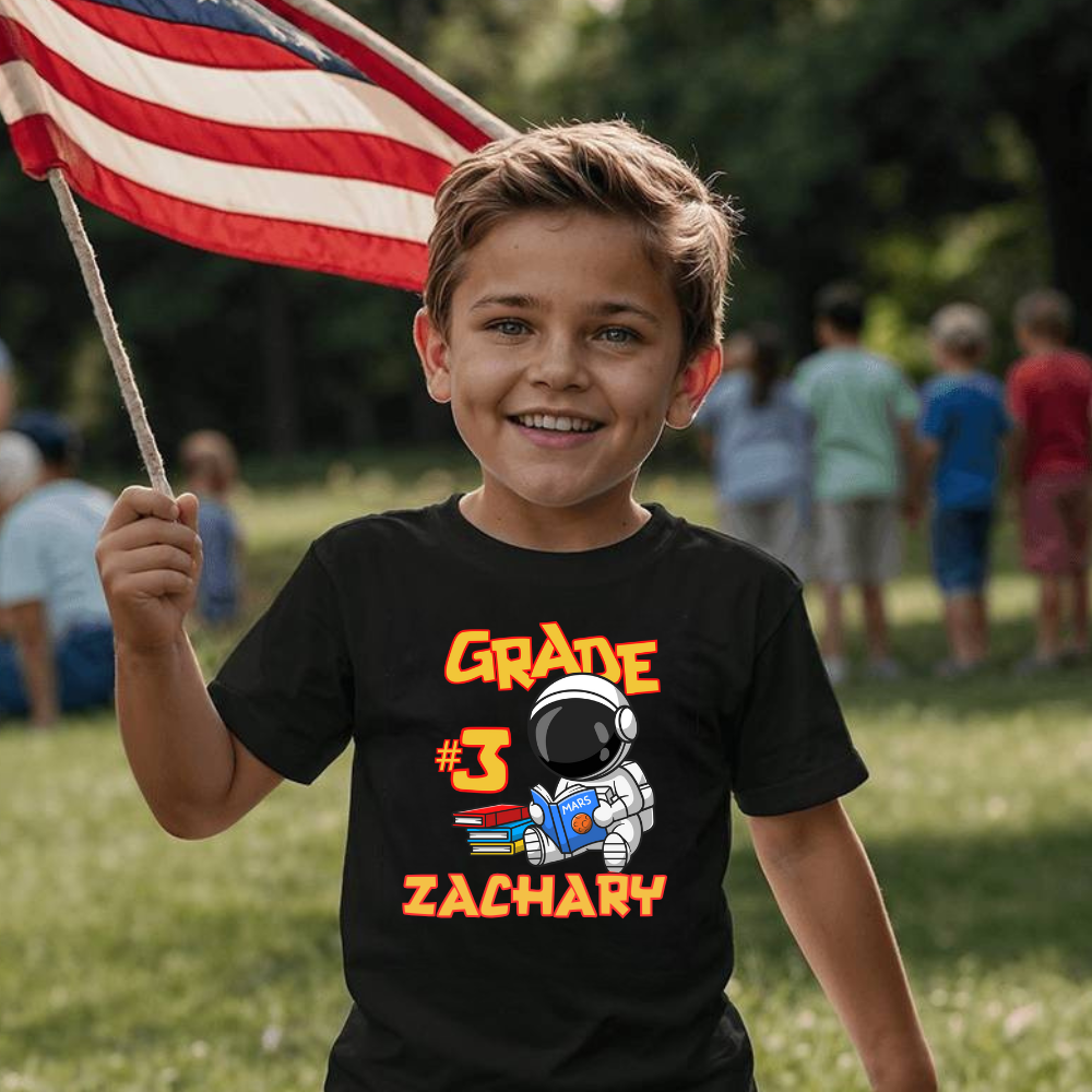 ☄️🚀 Bright Mind, Big Dreams – Personalized School Year Journey Tee 🚀☄️