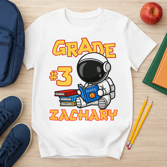 ☄️🚀 Bright Mind, Big Dreams – Personalized School Year Journey Tee 🚀☄️