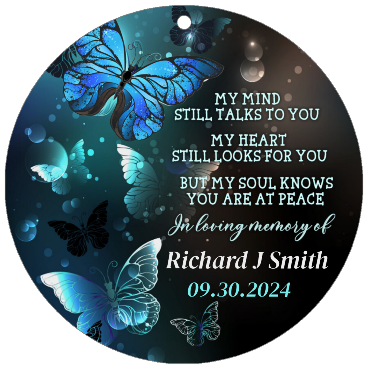 Personalized  Birchwood or Ceramic Memorial Ornament With Gift Box